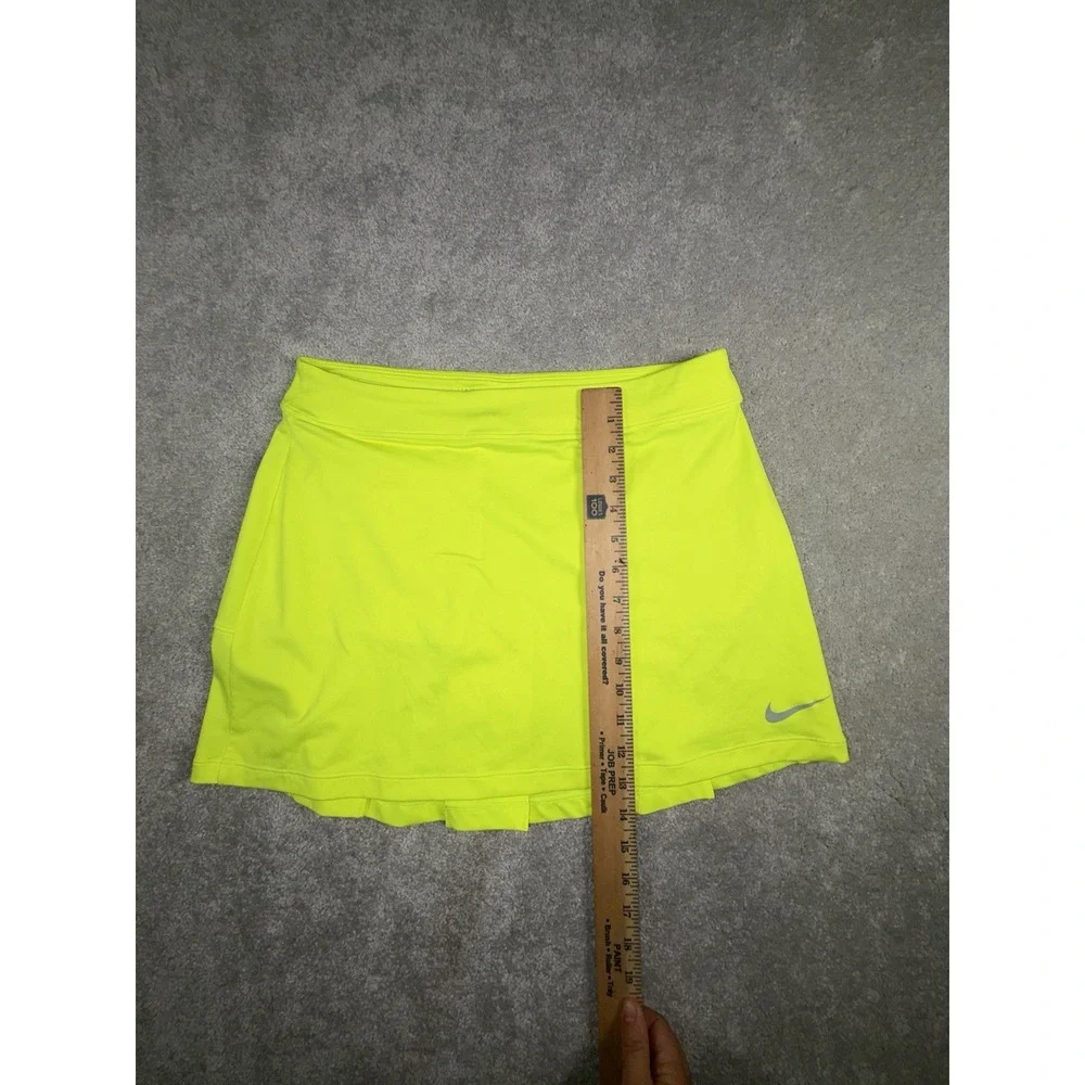 Nike Court Dri Fit Yellow S Pleated Athletic Tennis Golf Sporty Skirt